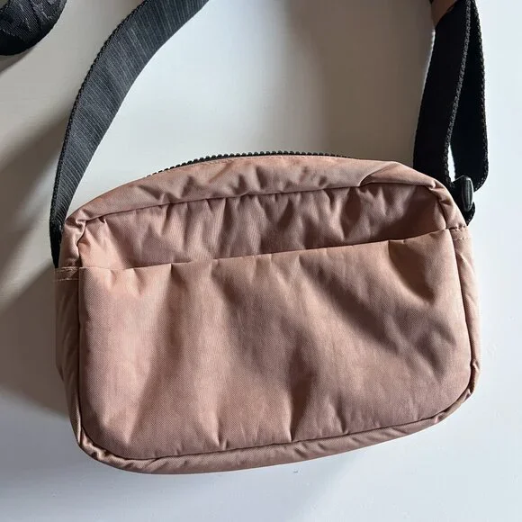 BAGGU Cocoa Light Brown Nylon Crossbody Camera Bag - Picture 2 of 9